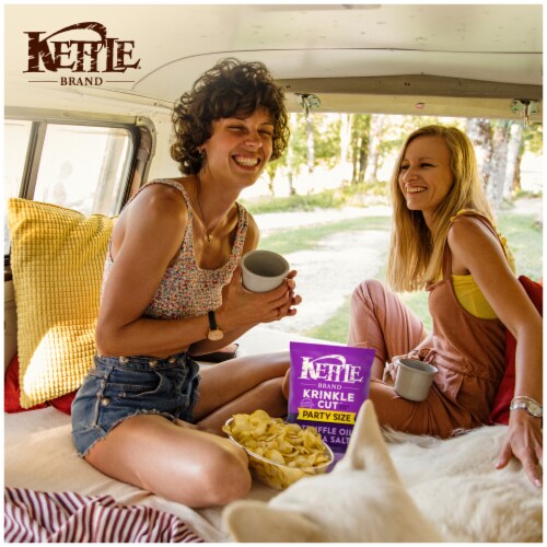 Kettle Brand® Truffle Oil and Sea Salt Krinkle Cut™ Kettle Potato Chips Party Size Perspective: left