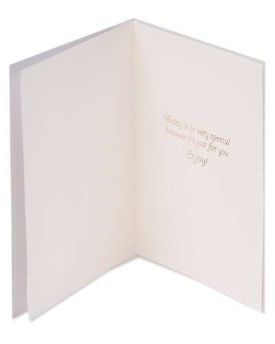 Papyrus Birthday Card (Flamingo) Perspective: left
