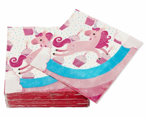 American Greetings Unicorn Paper Lunch Napkins Perspective: left