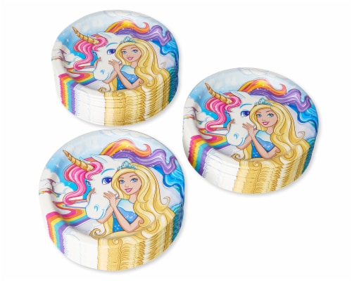American Greetings Barbie Paper Dinner Plates Perspective: left