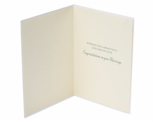 Papyrus Wedding Card for Couple (White Flowers) Perspective: left