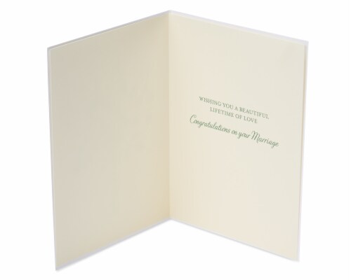 Papyrus Wedding Card for Couple (White Flowers) Perspective: left