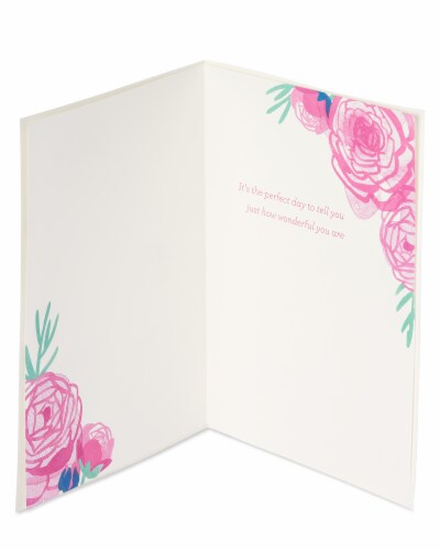 Papyrus Valentine’s Day Card (Flowers) Perspective: left
