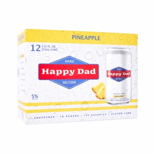 Happy Dad Pineapple Hard Seltzer Perspective: left