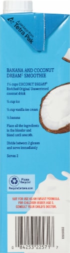 Coconut Dream Original Unsweetened Coconut Drink Perspective: left