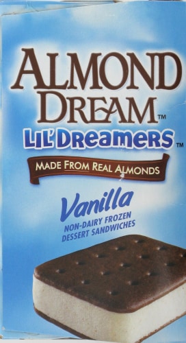 Almond Dream Lil' Dreamers Vanilla Frozen Dessert Sandwiches Perspective: left