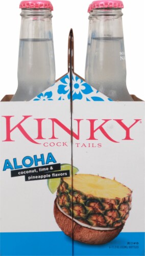 Kinky Aloha Coconut Lime & Pineapple Vodka Ready to Drink Cocktail Perspective: left