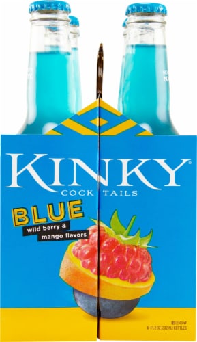 Kinky Liqueur Blue Cocktails Flavored Hard Beverage Perspective: left