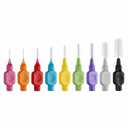 TEPE Interdental Brush Original Cleaners - Dental Brushes Between Teeth 25 Pk, Orange .45mm Perspective: left