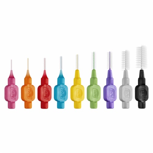 TEPE Interdental Brush Original Cleaners - Dental Brushes Between Teeth 25 Pk, Blue .6mm Perspective: left