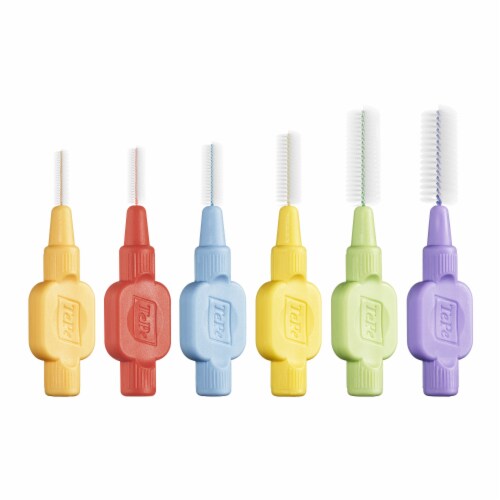 TEPE Interdental Brush Extra Soft Cleaners - Dental Brushes Between Teeth 8 Pk, Orange .45mm Perspective: left