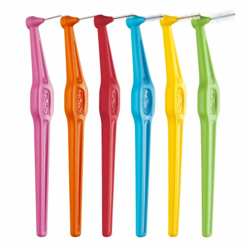 TEPE Interdental Brush Angle Cleaners - Dental Brushes Between Teeth 25 Pk, Orange .45mm Perspective: left