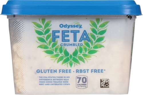 Odyssey® Crumbled Feta Peppercorn Cheese Perspective: left