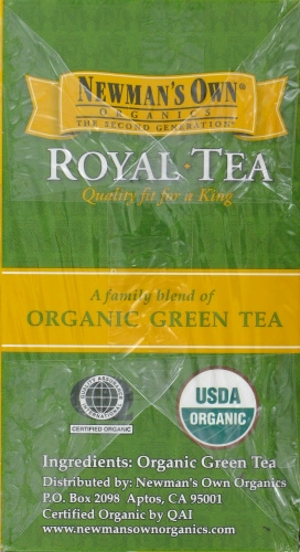 Newman's Own Royal Organic Green Tea Perspective: left