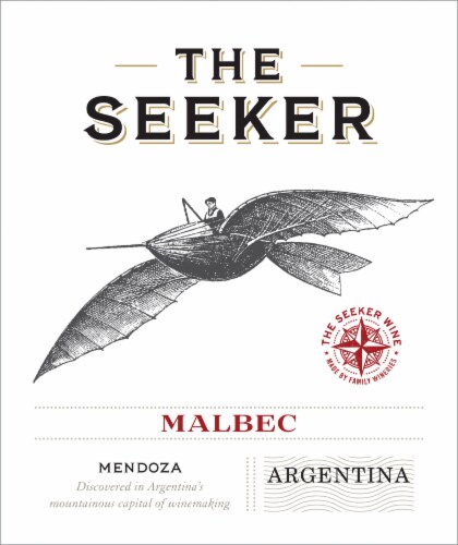 The Seeker Malbec Argentina Red Wine Perspective: left