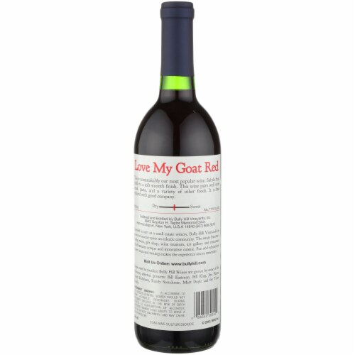 Bully Hill Vineyards Love My Goat Red Blend New York Wine Perspective: left