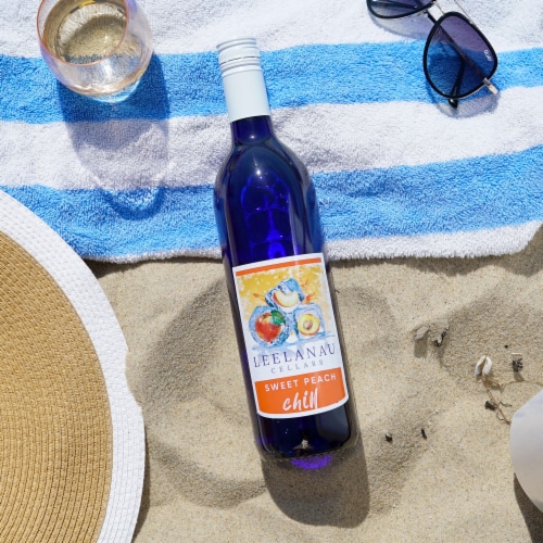 Leelanau Cellars Peach Chill Wine Perspective: left
