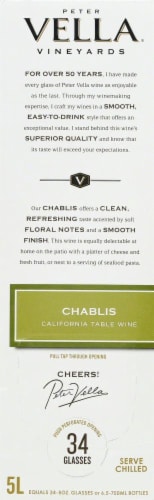 Peter Vella Chablis White Box Wine Perspective: left