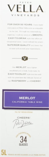 Peter Vella Merlot California Red Wine Box Perspective: left
