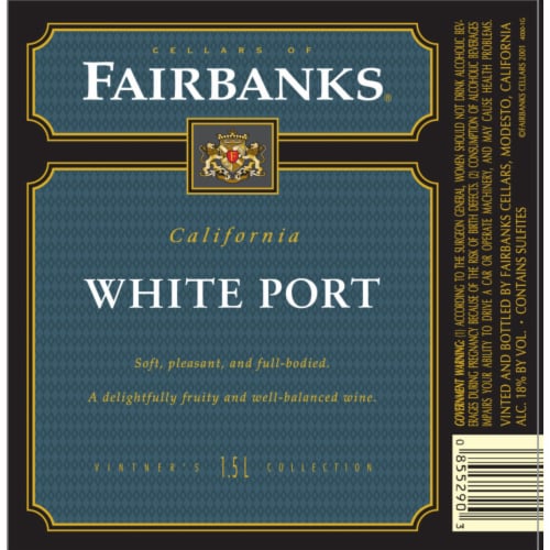 Fairbanks White Port California Dessert Wine Perspective: left