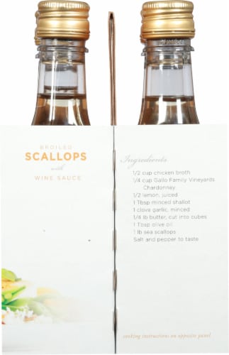 Gallo Family Vineyards Chardonnay California White Wine Single Serve Bottles Perspective: left