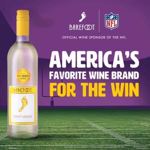 Barefoot Cellars Pinot Grigio White Wine 750ml Perspective: left