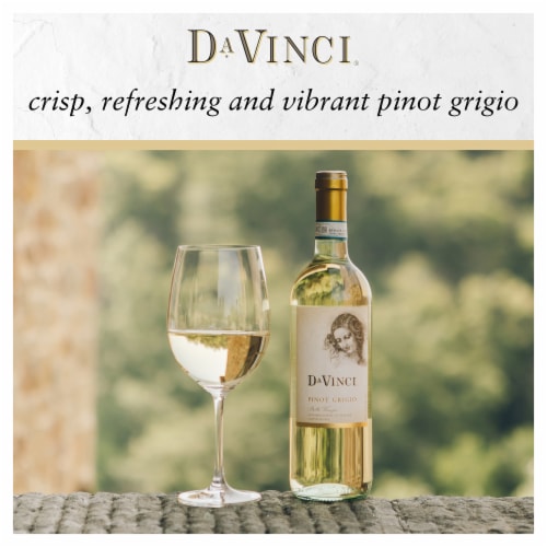 Da Vinci Pinot Grigio Italian White Wine Perspective: left