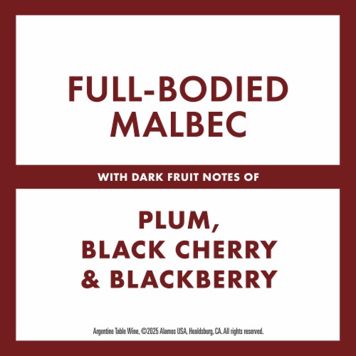 Alamos Seleccion Malbec Argentina Red Wine Perspective: left
