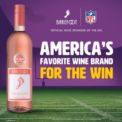 Barefoot Cellars Pink Moscato California Wine Perspective: left