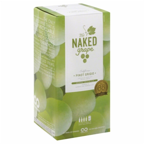 The Naked Grape Pinot Grigio California White Wine Box Perspective: left
