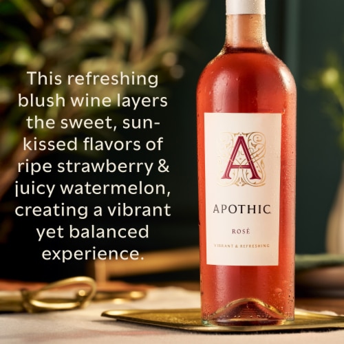 Apothic Rose Wine Perspective: left