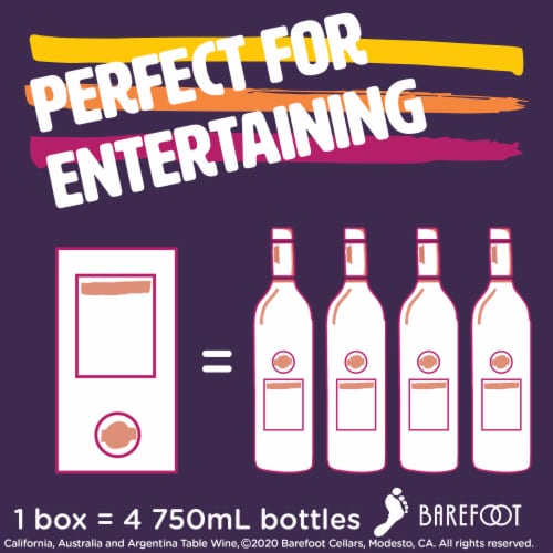 Barefoot Cellars On Tap Cabernet Sauvignon California Red Wine Box Perspective: left
