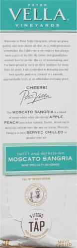 Peter Vella® Moscato Sangria California White Wine Box Perspective: left