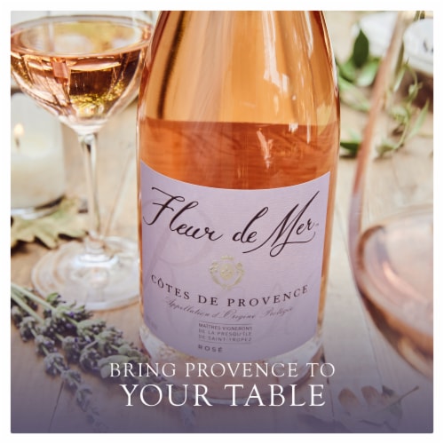 Fleur de Mer Rose French Wine Perspective: left