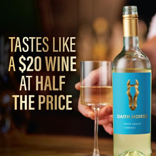 Dark Horse® Pinot Grigio California White Wine Perspective: left