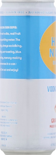High Noon Grapefruit Vodka Hard Seltzer Single Can Perspective: left