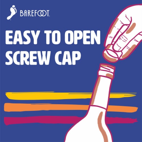 Barefoot Fruitscato Blueberry Moscato Sweet Wine Perspective: left