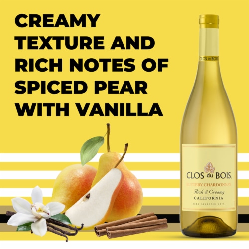 Clos Du Bois Buttery Chardonnay California White Wine Perspective: left