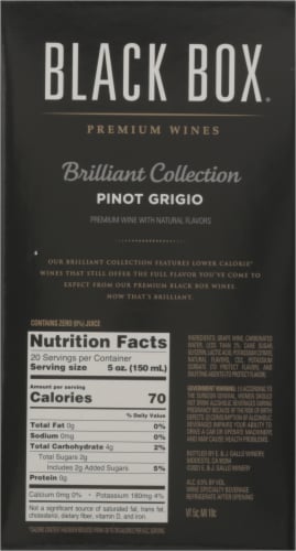 Black Box® Brilliant Collection Pinot Grigio Low Calorie White Wine Perspective: left