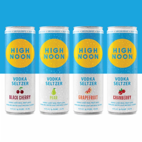 High Noon Vodka Hard Seltzer Endzone Variety Pack Perspective: left