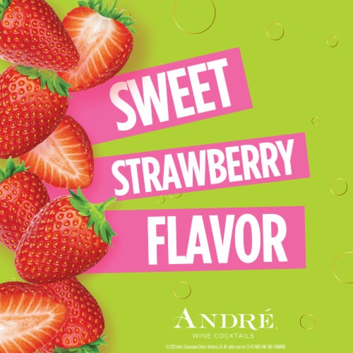 Andre Strawberry Mimosa California Ready to Drink Cocktail Sparkling Wine Perspective: left