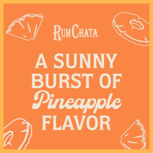 Rum Chata Pineapple Cream Liqueur Perspective: left