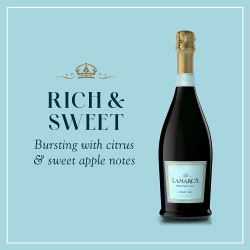 La Marca Prosecco Demi Sec Italian Sparkling Wine Perspective: left