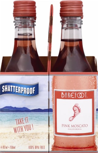 Barefoot Cellars Pink Moscato California Wine Perspective: left
