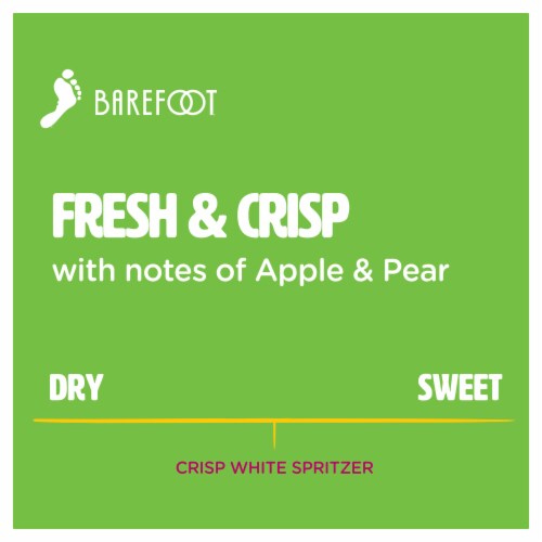 Barefoot Spritzer Crisp White Wine Cooler Perspective: left