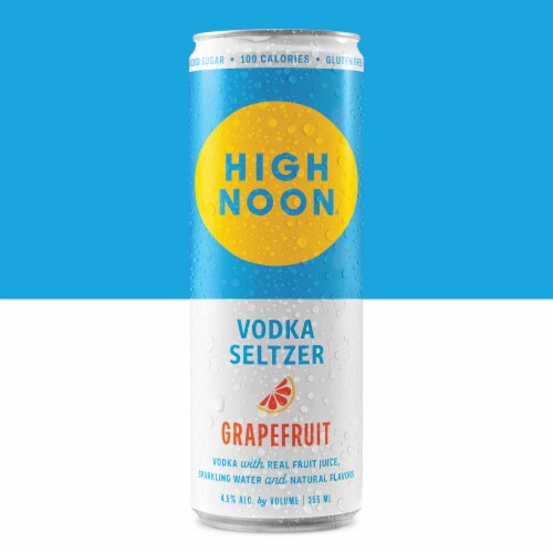 High Noon Grapefruit Vodka Hard Seltzer Perspective: left