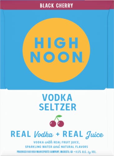 High Noon® Black Cherry Vodka Hard Seltzers Perspective: left