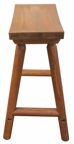Leigh Country Amber-Log Saddle Stool - Honey Brown Perspective: left