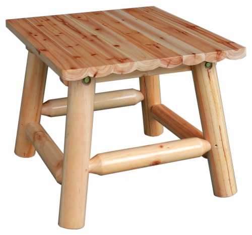 Leigh Country Natural Finish Aspen End Table Perspective: left