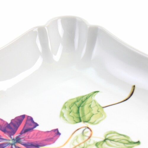 Martha Stewart Botanical Garden Ceramic Dish Set - White Perspective: left